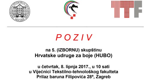 Poziv na 5. (izbornu) skupštinu Hrvatske udruge za boje